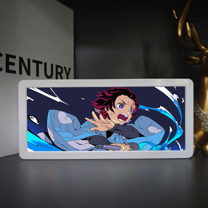 SHINZO LED anime light frame switched on, Blue Tide design