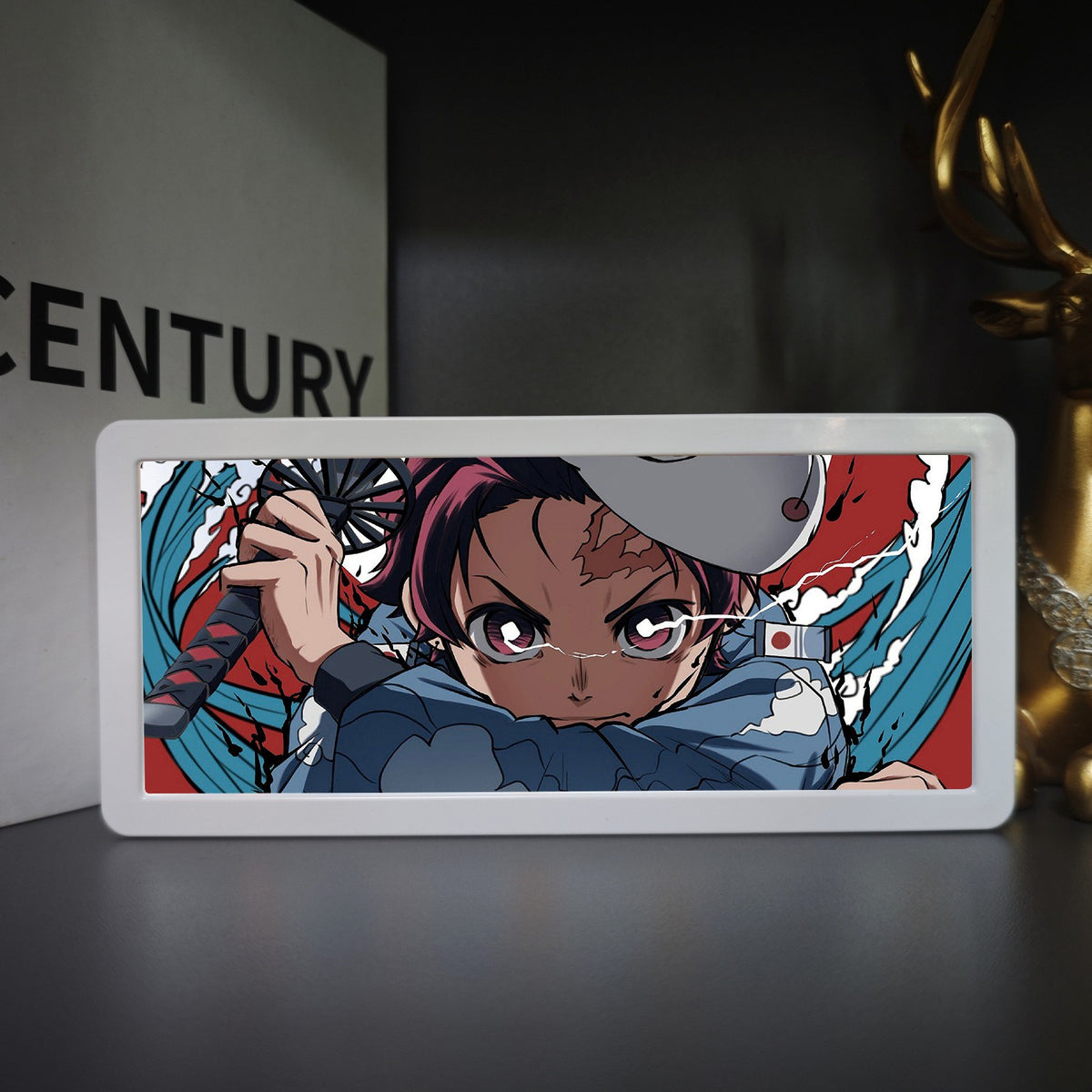 SHINZO LED anime light frame switched on, Storm Eyes design