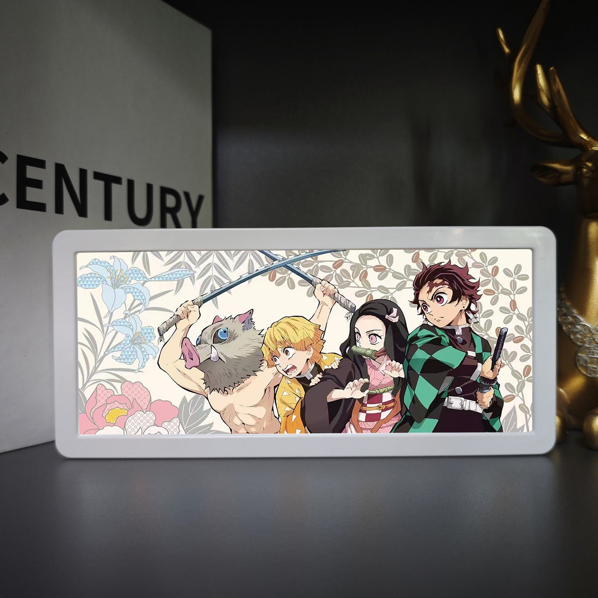 SHINZO LED anime light frame switched on, Blossom Crew design
